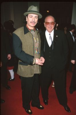 Clive Davis and Carlos Santana