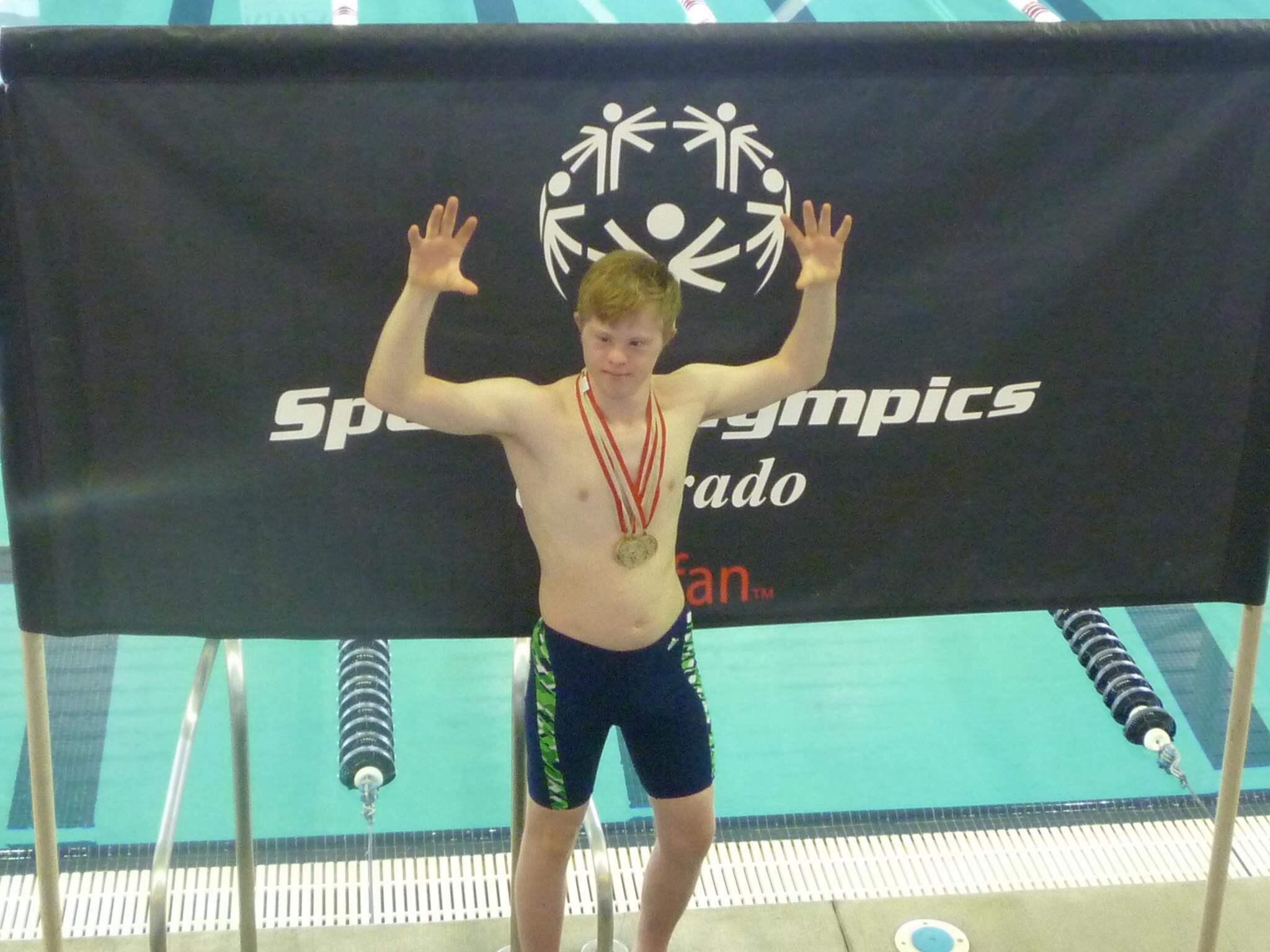 Three for three! Fastest event times for 50m Fly, Free & Back, 2014 SOColorado State Aquatics Games.