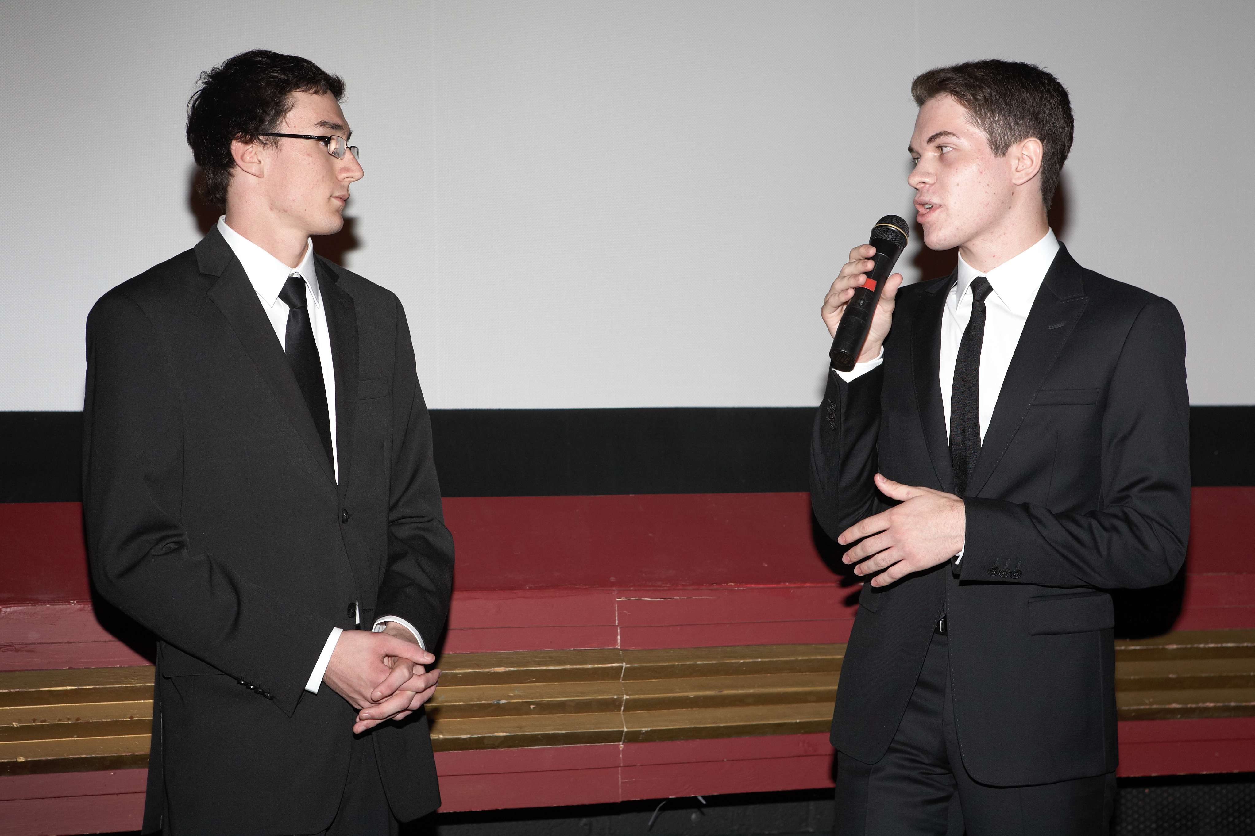 L-R: Ryan Stratton and Aaron Keteyian at the Blood Angel World Premiere Event