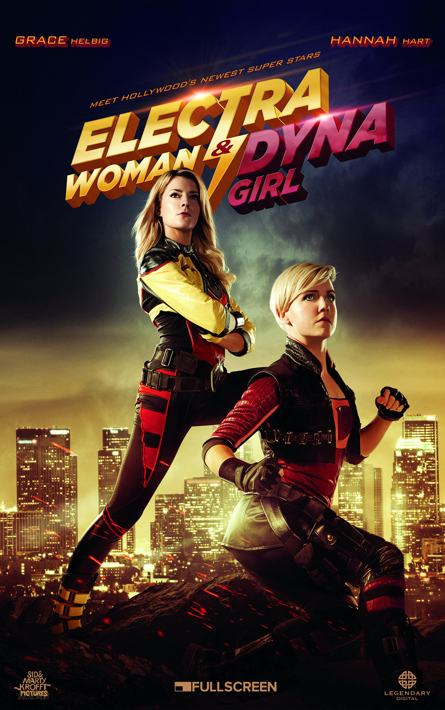 Grace Helbig and Hannah Hart in Electra Woman and Dyna Girl (2016)