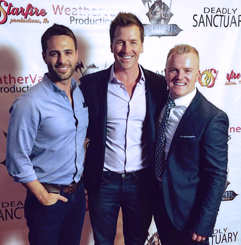 Marco Dapper, Paul Greene, and Jarom Smith at a Premiere.