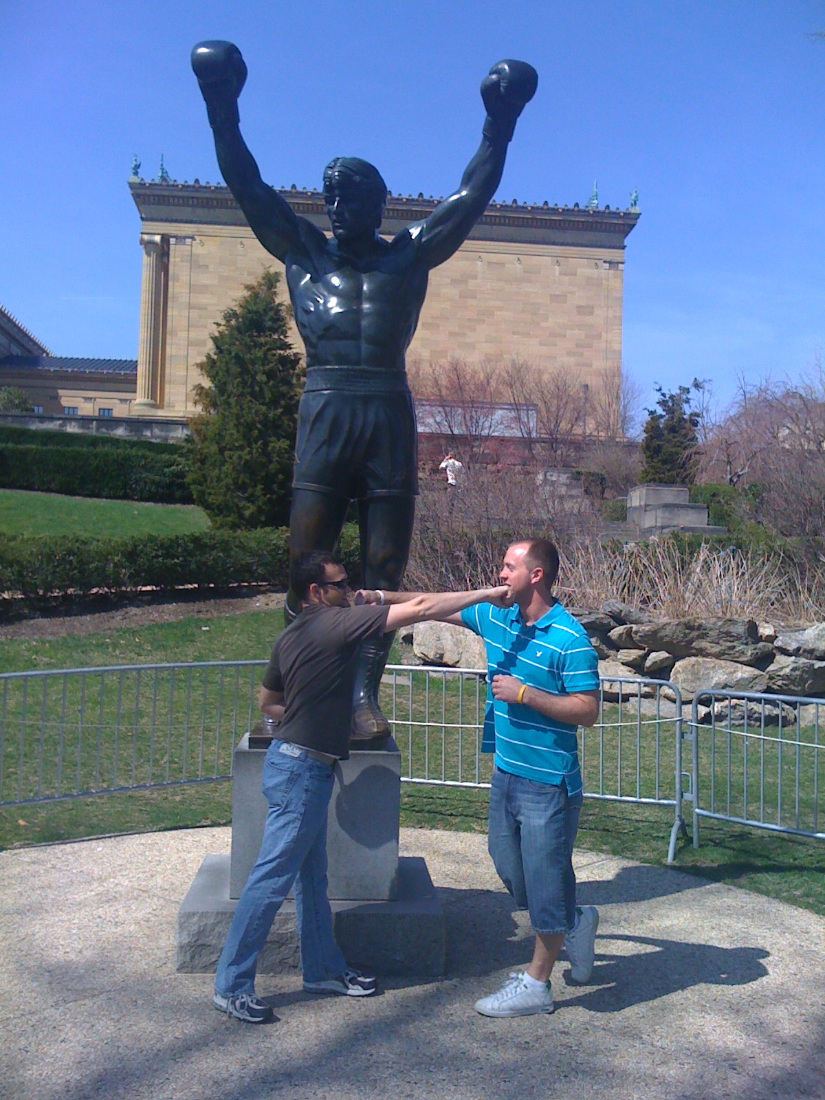 My boy Mike and i in Philadelphia, where one of the worlds most iconic set foot! Go Sylvester Stallone.