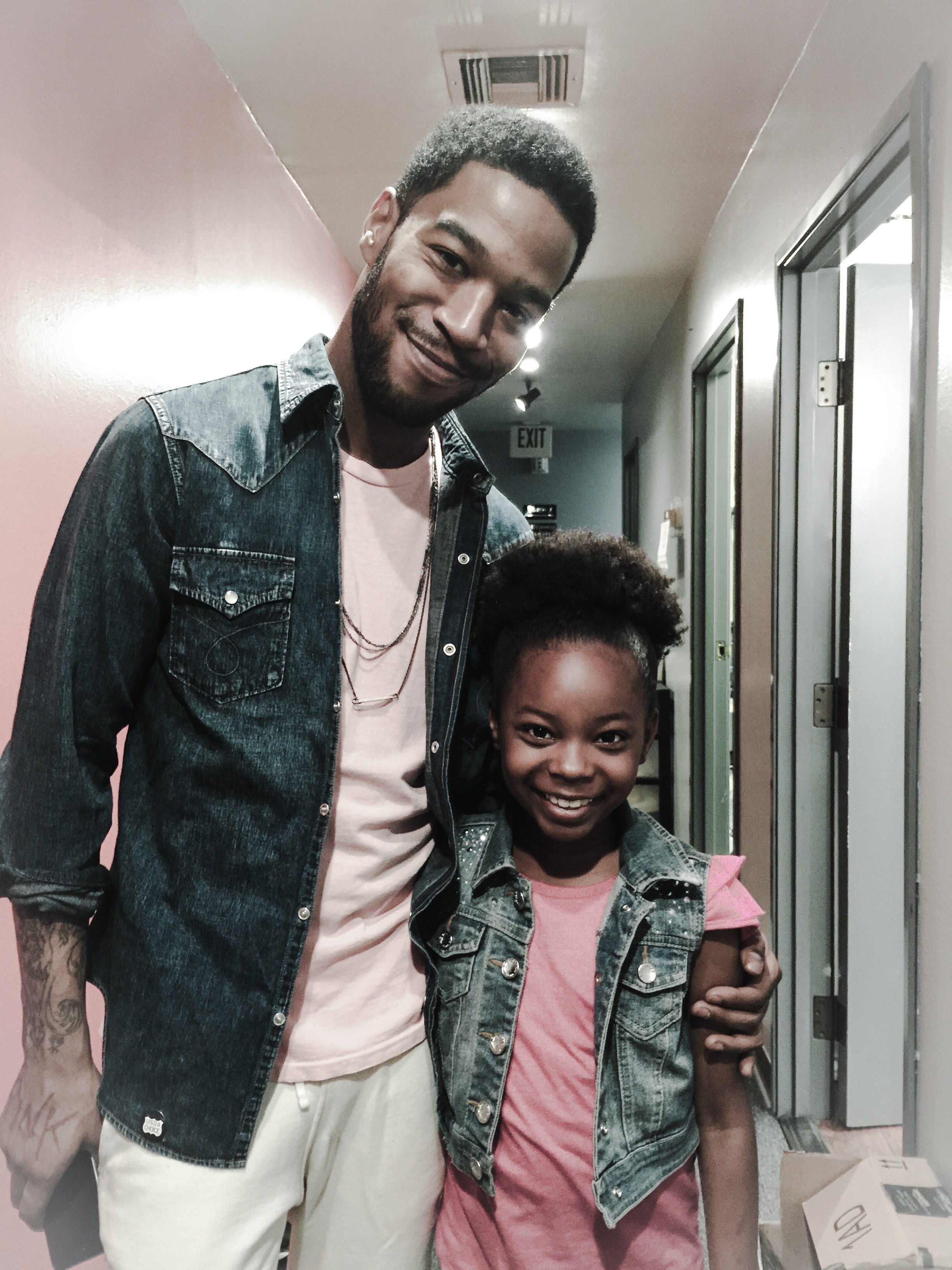 On set of Comedy Bang' Bang! With Kid Cudi