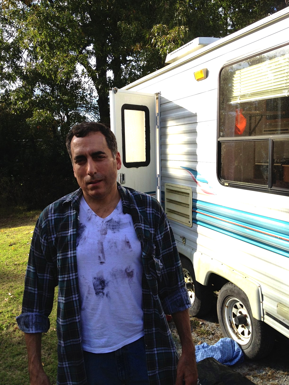 Damien Bosco on the set of Catch My Killer