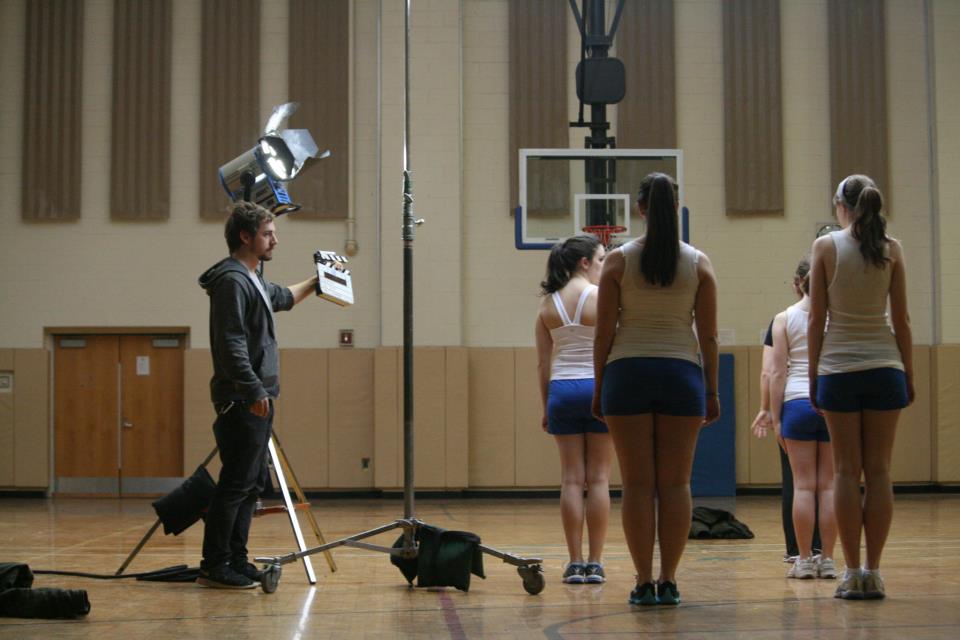 Cecelia (back row, closest to the right) during the filming of Hearsay