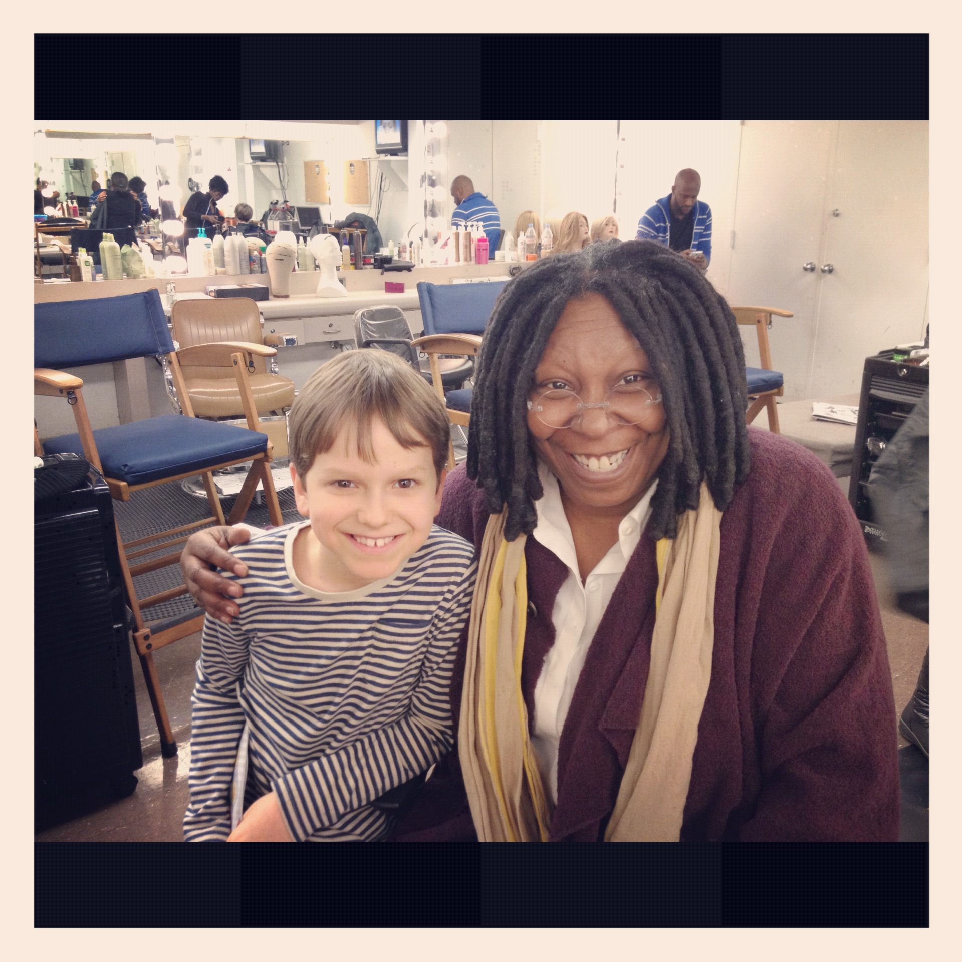 Zac Ballard with Whoopi Goldberg at The View