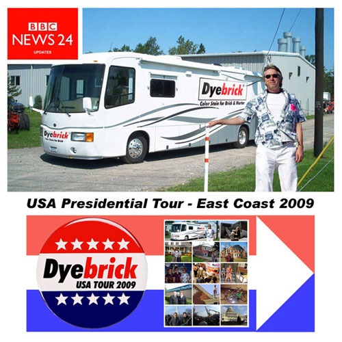 Dyebrick USA Presidential Tour East Coast 2009 With live news feeds direct to the BBC for the run up to the inauguration of Barack Obama