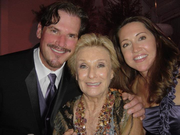 Scott and Sandra King with Cloris Leachman, Fox Emmy Party, 2011.