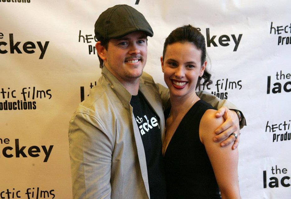 Shaun Piccinino with wife Jody Piccinino at red carpet event for sneak preview of The Lackey