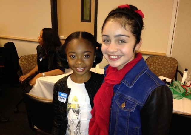 Samantha Elizondo with Skai Jackson from the Disney Channel show, 