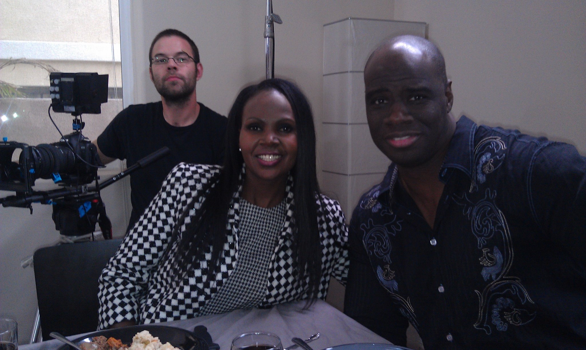 On the set of the feature film, Fason Nou with Isaac singleton playing my husband Abraham Louis. Me as Melisa Louis!:-)