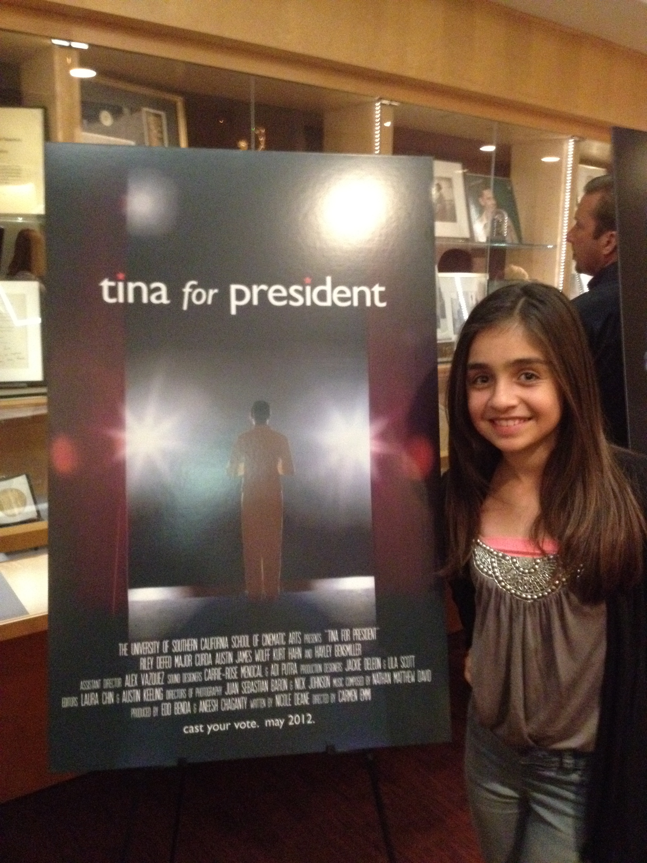 Samantha was in 'Tina For President.' This is at the film debut.