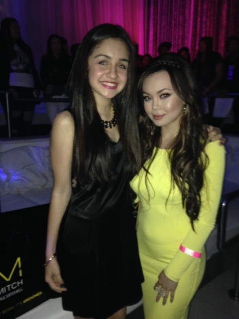 Samantha Elizondo with Anna Maria Perez De Tagle from Hanna Montana 2014