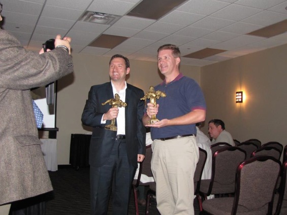Joseph D. Hollabaugh winning the Creech Award for best short film of the year 2011 for The Light in the Shadows.