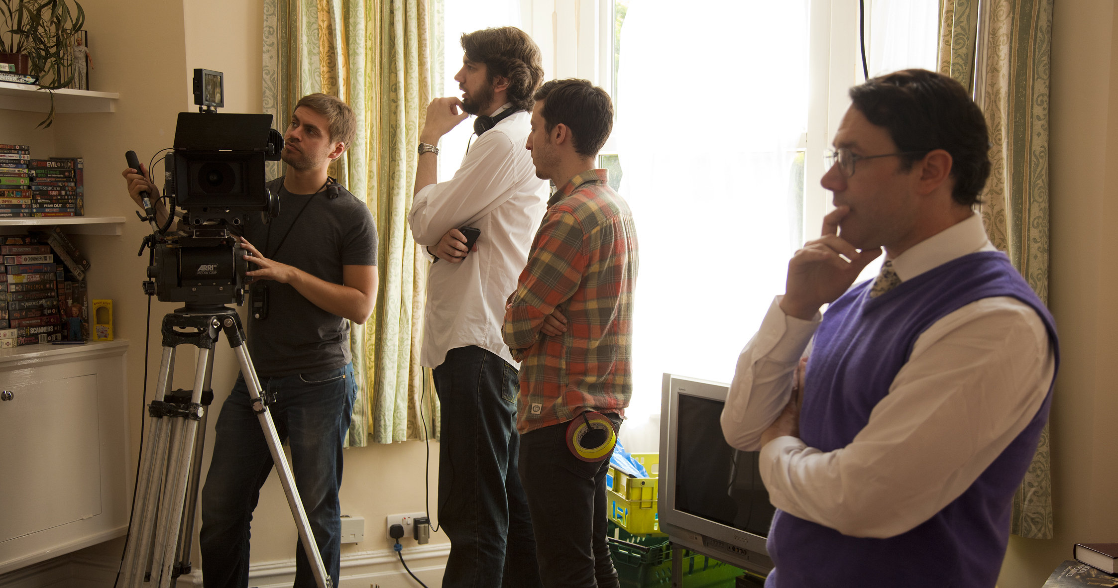 Reece Shearsmith, Paul Davis, Eben Bolter and A.J. Golesworthy in Him Indoors (2012)