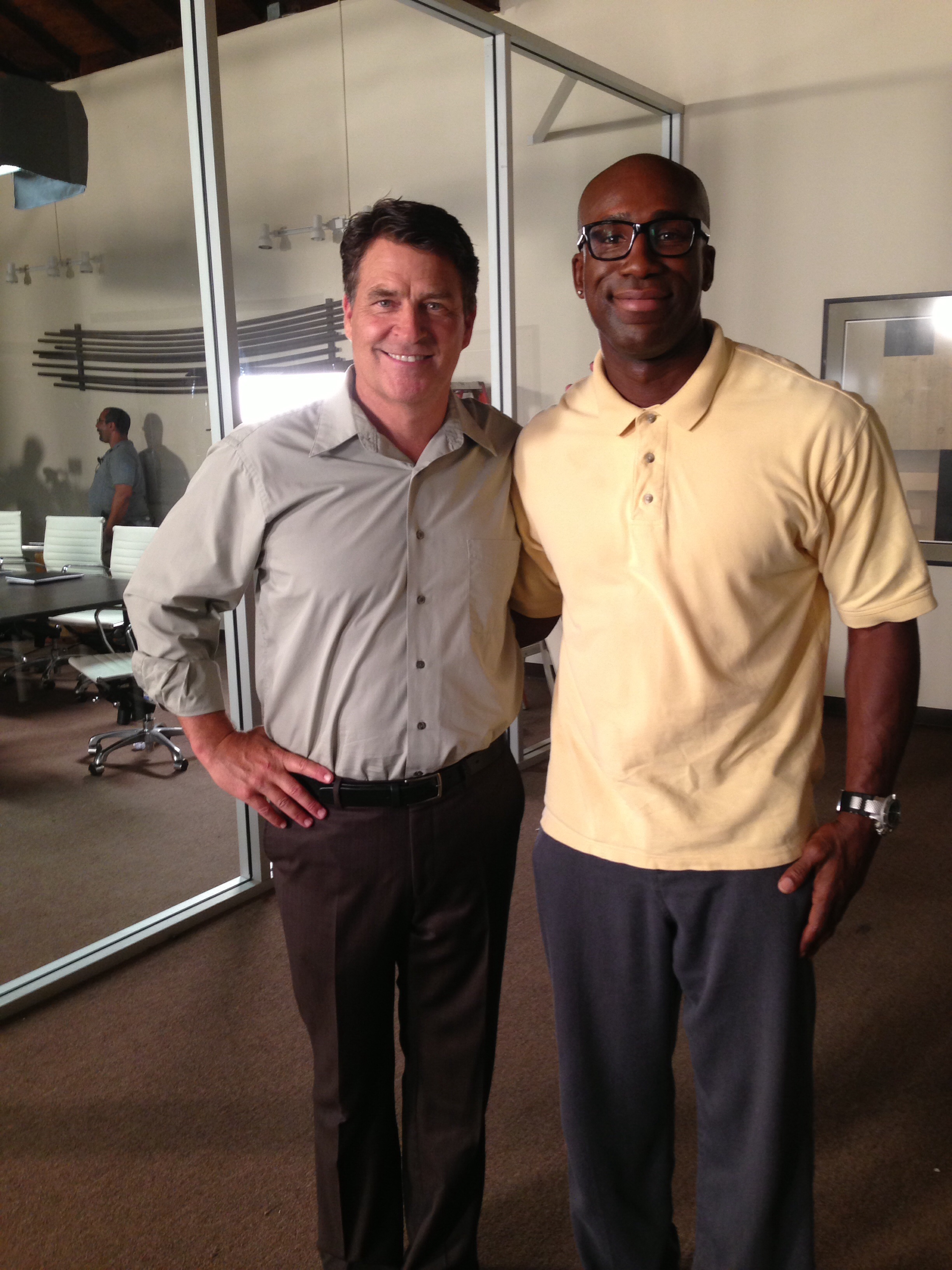 On the set of Redeemed with an acting favorite Ted McGinley