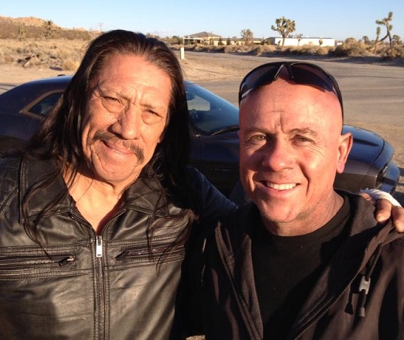 On the set of 'Bullet' with Danny Trejo.