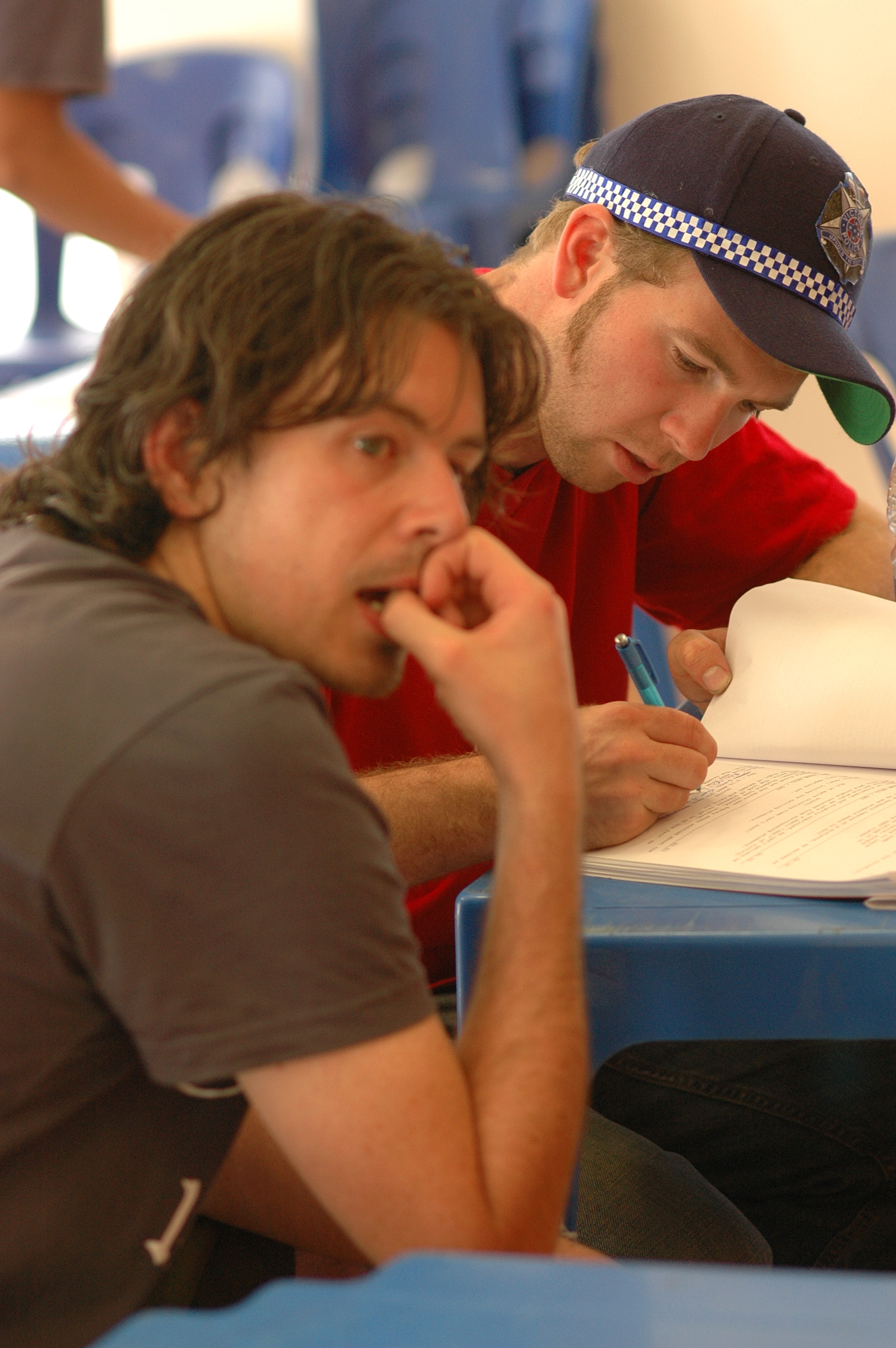 Rory Noke and Tim Smith (co producer) on the set of '10 Metres'