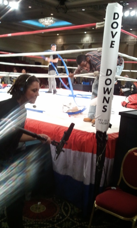 Boom Operator for 3D, multi-camera, live boxing match at Dover Downs, DE, for Wealth TV (summer 2012)