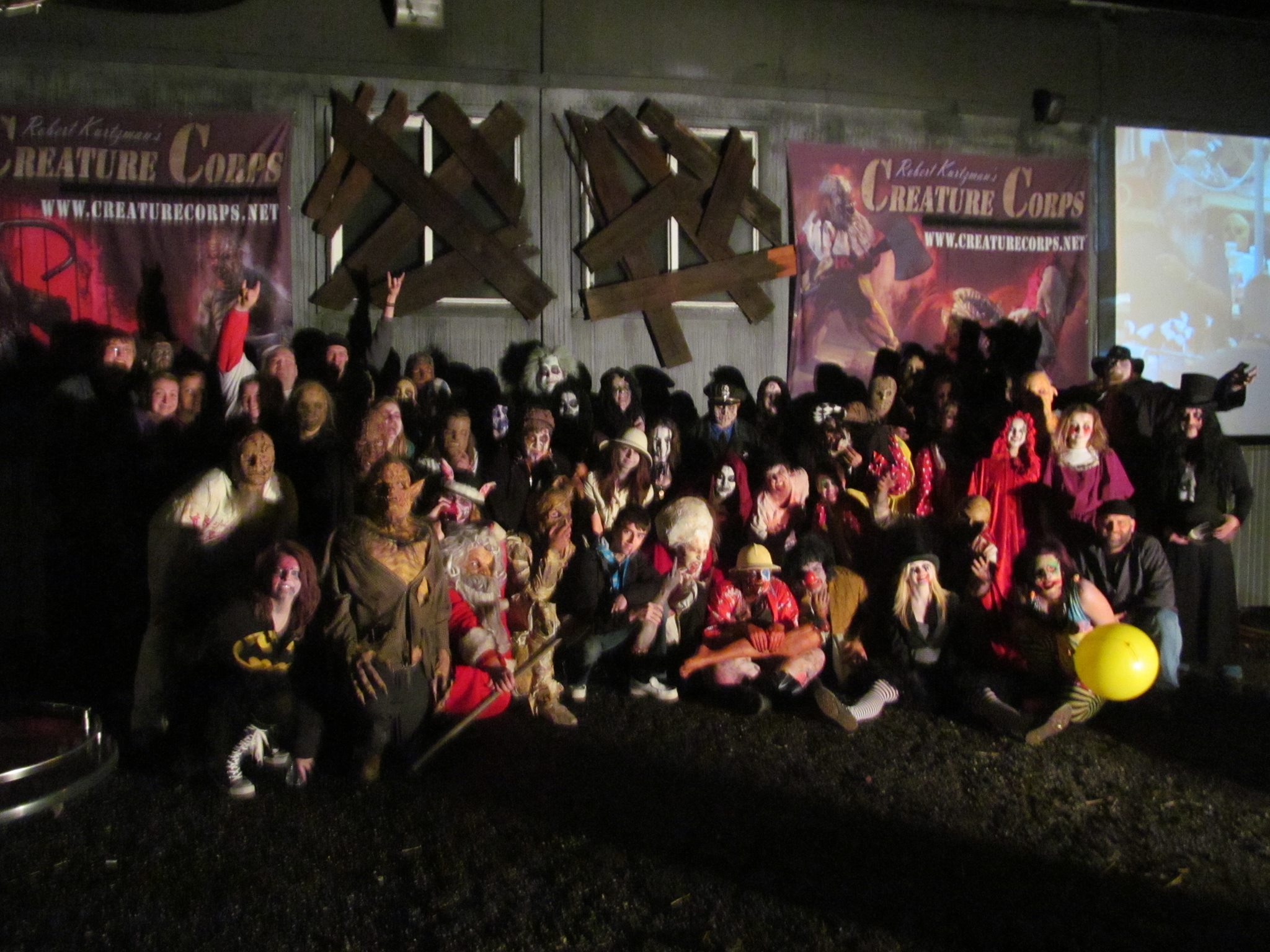 Cast on final day of Robert Kurtzman's Mad FX Lab in Crestline, OH. I play Beetlejuice (top row center). November 2, 2013.