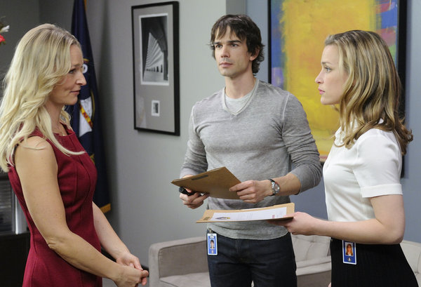 Still of Piper Perabo, Christopher Gorham and Kari Matchett in Covert Affairs (2010)