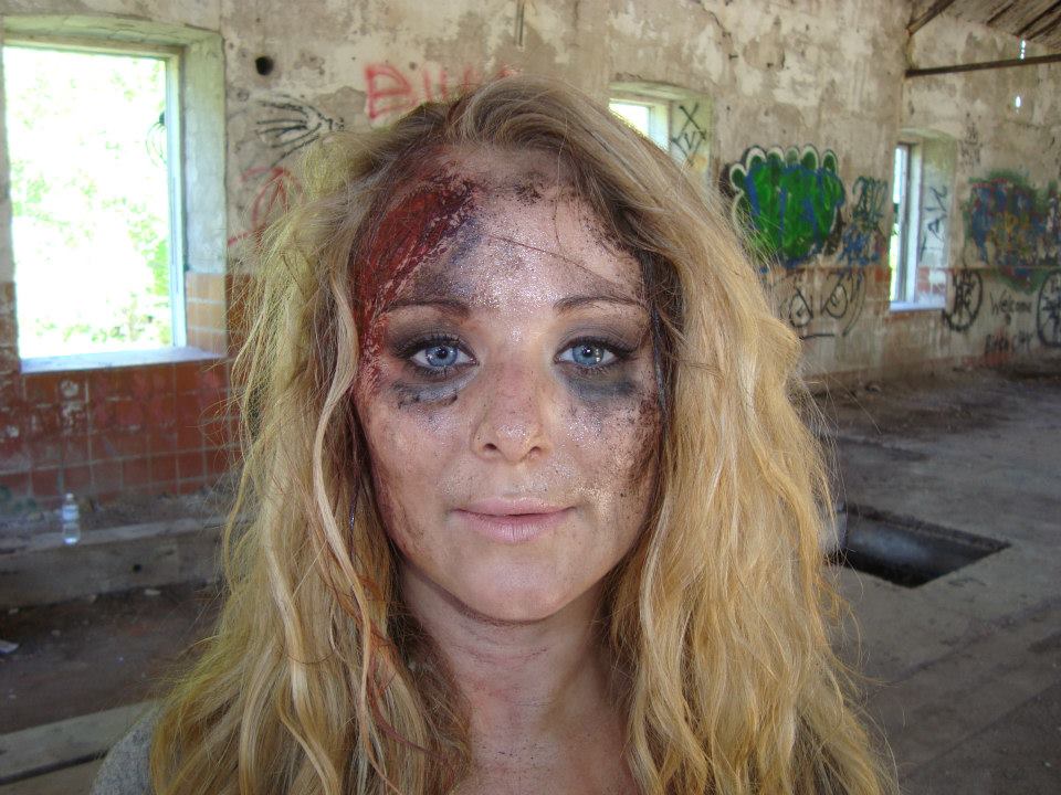 Lora Burke on set of 'Anomaly' (2013)