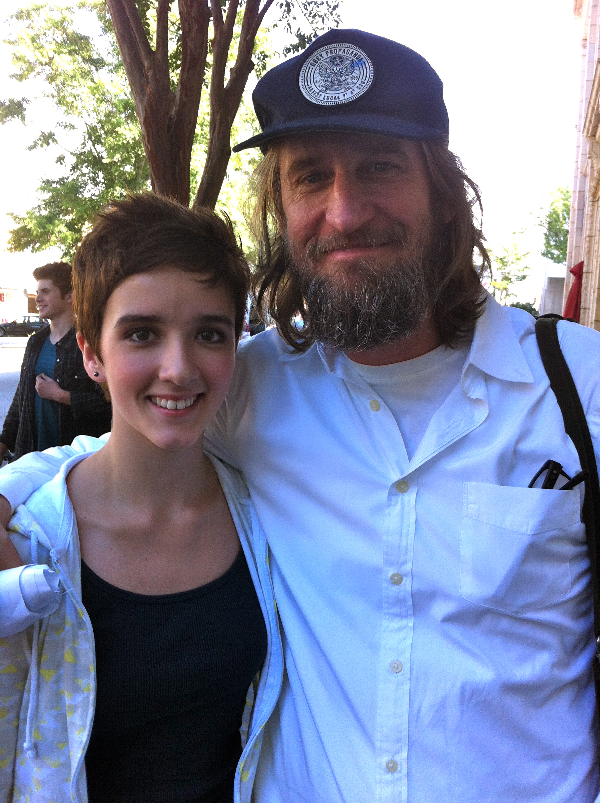 Abby and Ray McKinnon on the set of Rectify