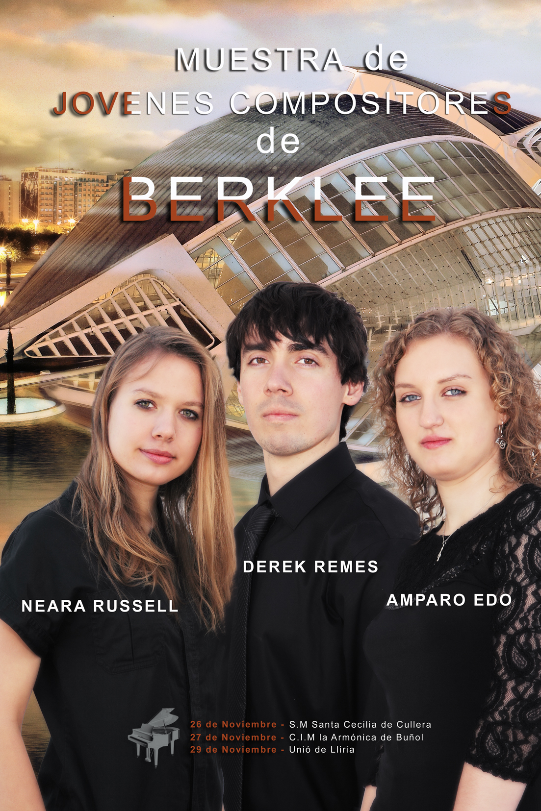 Poster of Berklee Young Composers Tour in Valencia, Spain (2009).