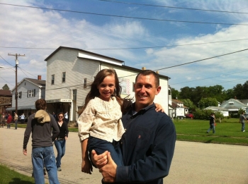 After wrapping up a scene from Promised Land with my film daughter Cassie Schneider in Avonmore, PA.