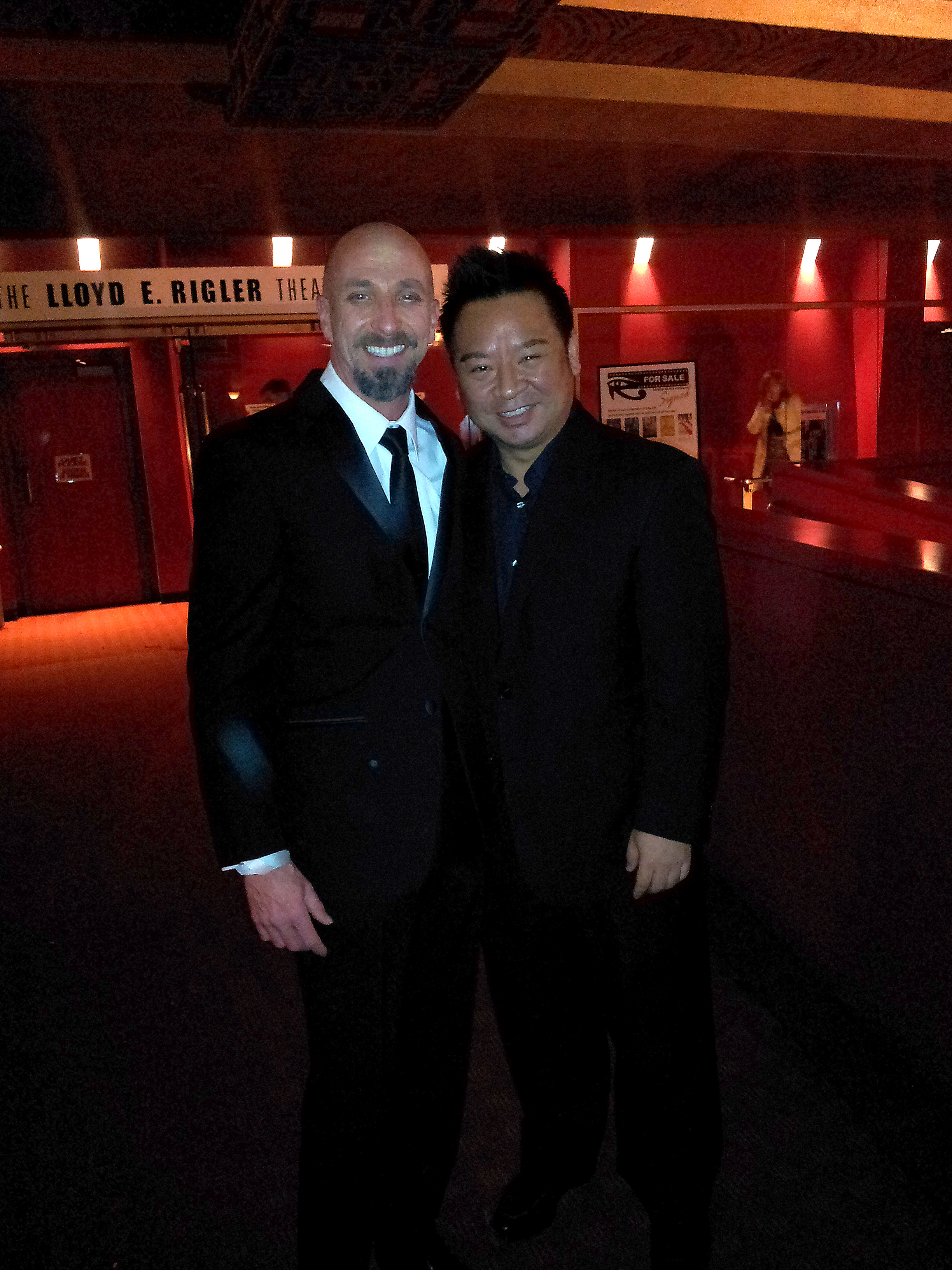 With Rex Lee of Entourage on Dorfi's birthday February 19, 2013 at The Toscars at the Egyptian Theater where Paul acted with 