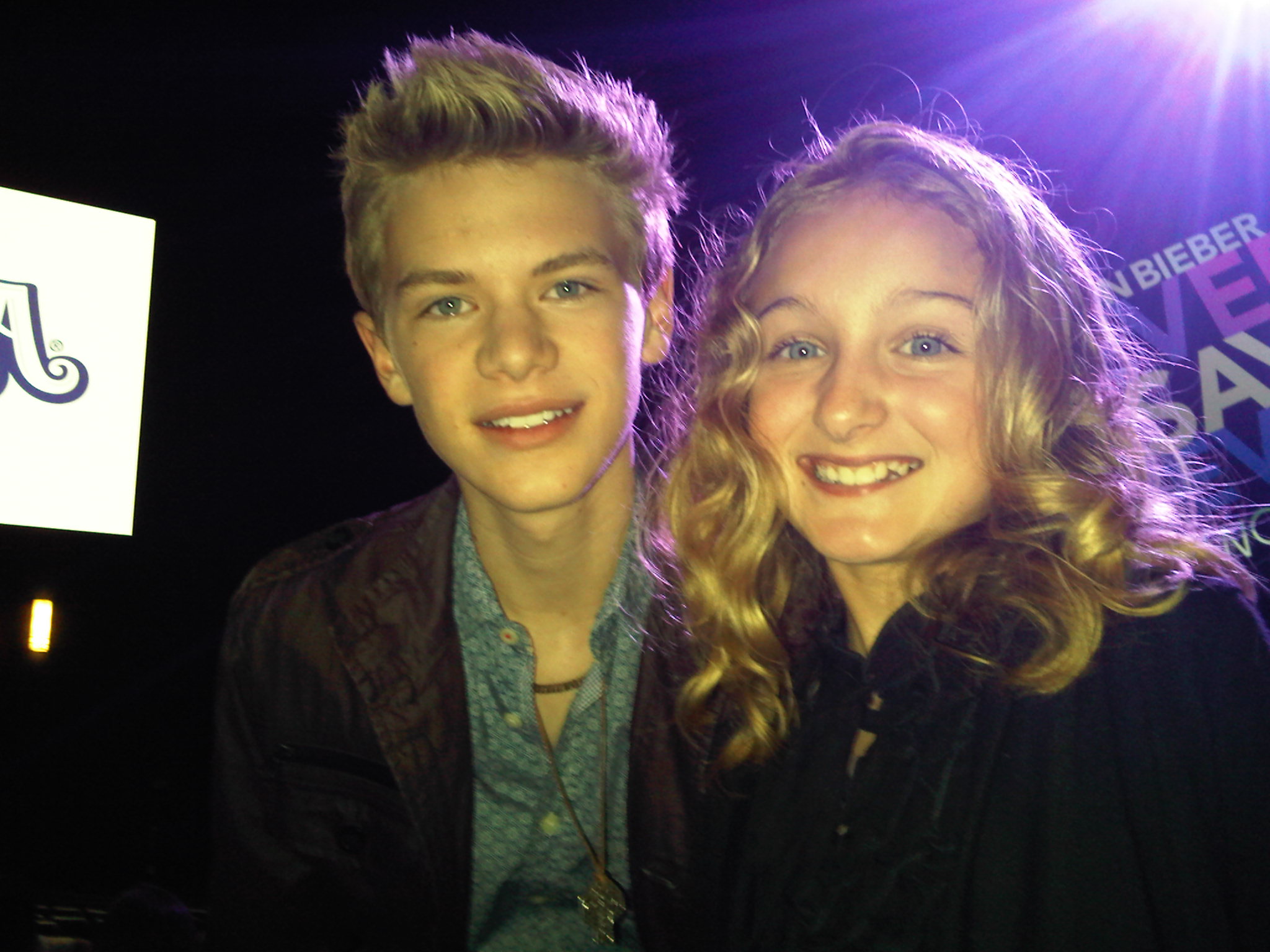 Ella Shockey with Kenton Duty at Justin Bieber movie premiere