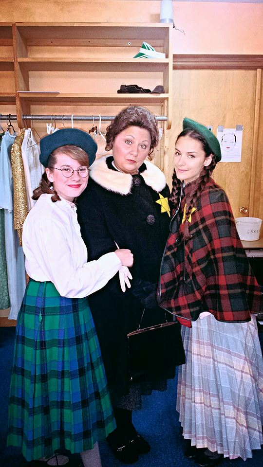 Melissa Freson with cast of The Diary of Anne Frakn