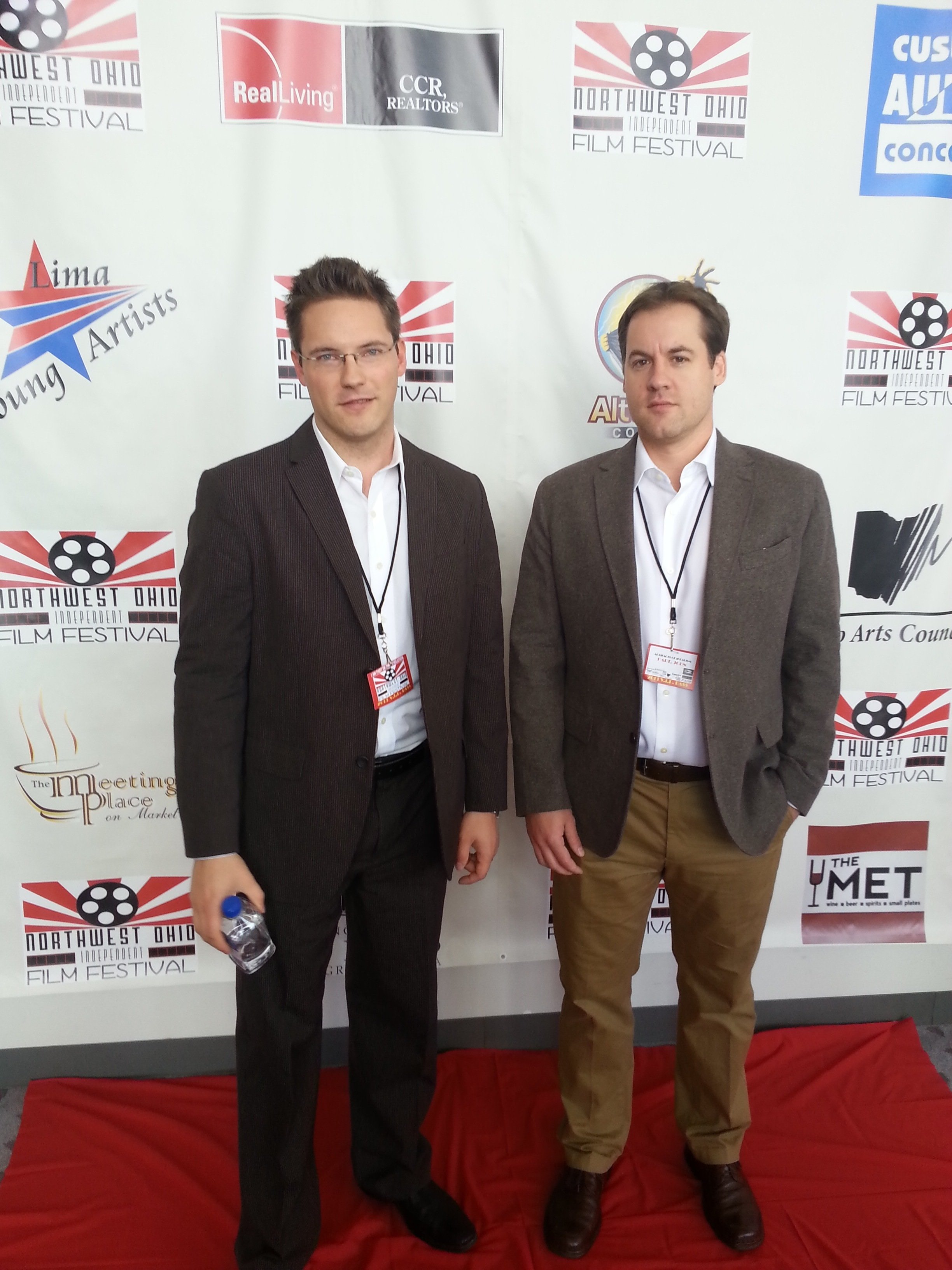 Writer/Director Sean Corbett on the red carpet with John Hart.