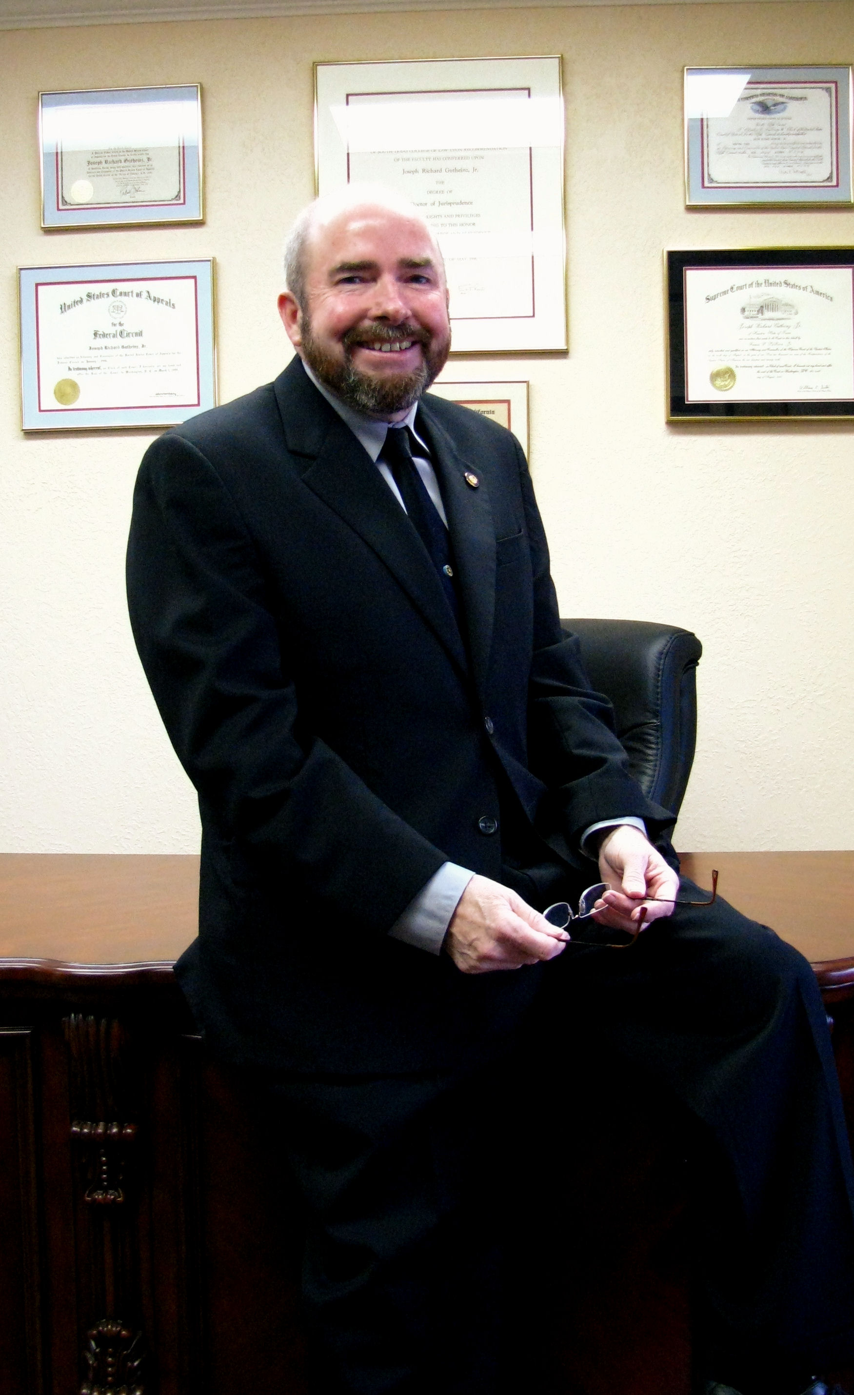 Joe Gutheinz in his law office.