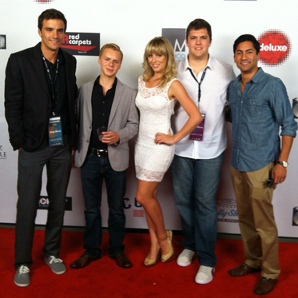 Nikola Todorovic, Stephen Chirstensen, T'Lane Balue, Ben Gibson and Evan Rhoda at the Holly Shorts Film Festival