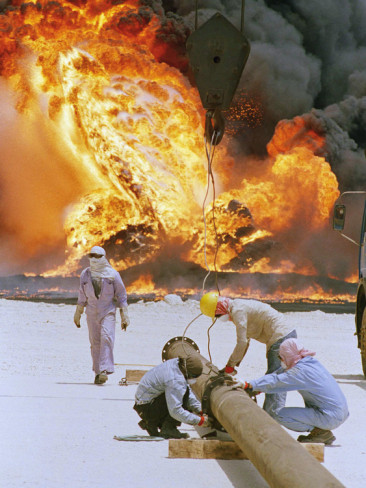 4th of August, 1991 Gulf War Oil Fires, Kuwait.