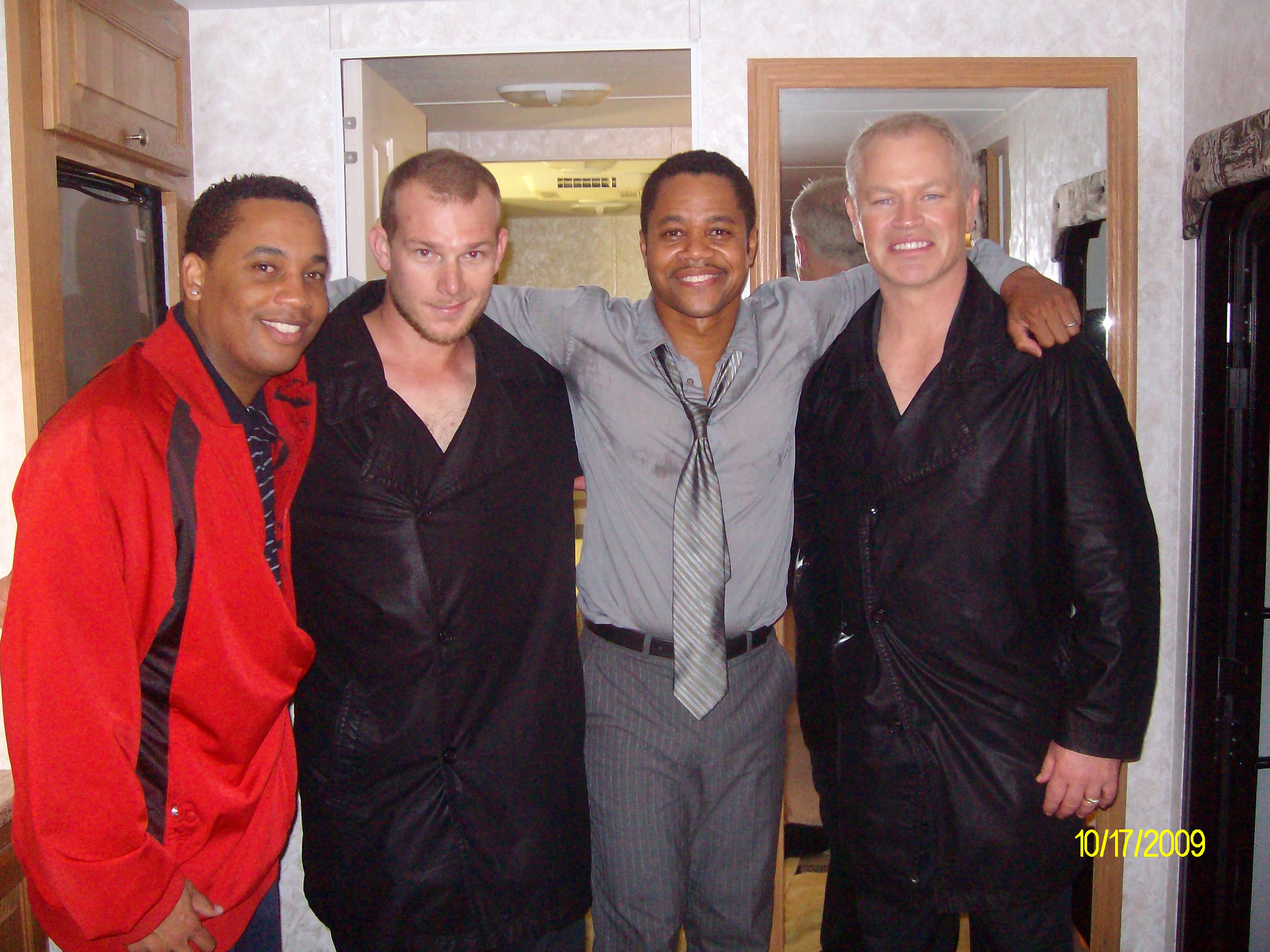 From left to right, Keith Butler, Lumberjack, Cuba Gooding Jr., Neal McDonough.