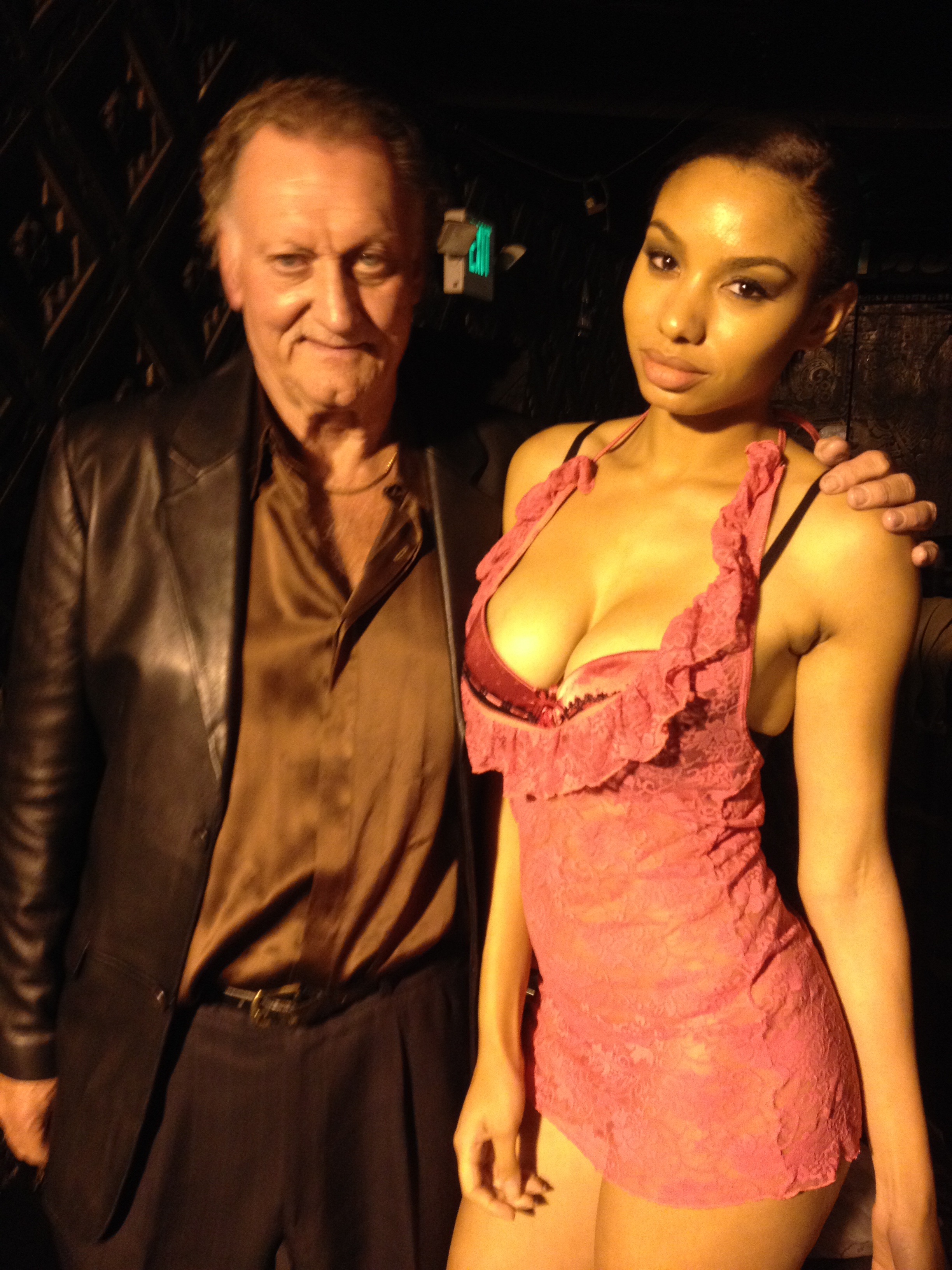 With Tiffiney on set of Calvin Harris Music Video
