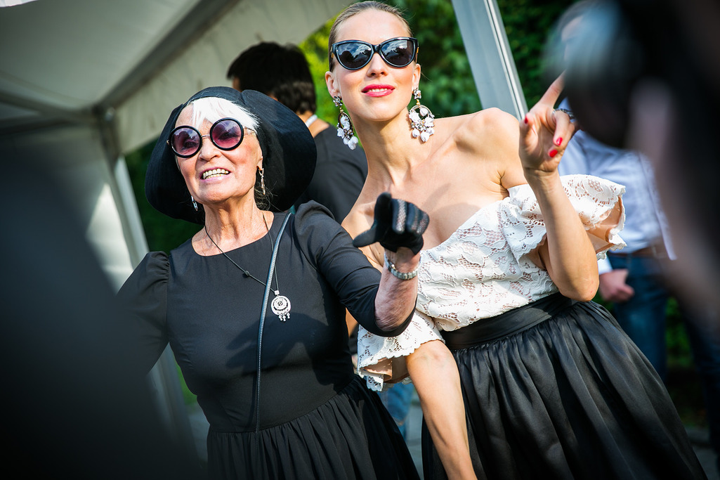 At the event of short film festival KOROCHEKINO.COM 2015. The grand opening. Driga Sveta & Svetlana Svetlichnaya