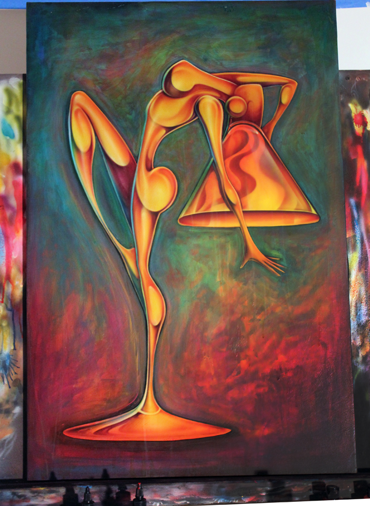 Martini Glass painting for new series