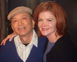 James Hong and Jennifer Van Horn on the set of Trinity Goodheart