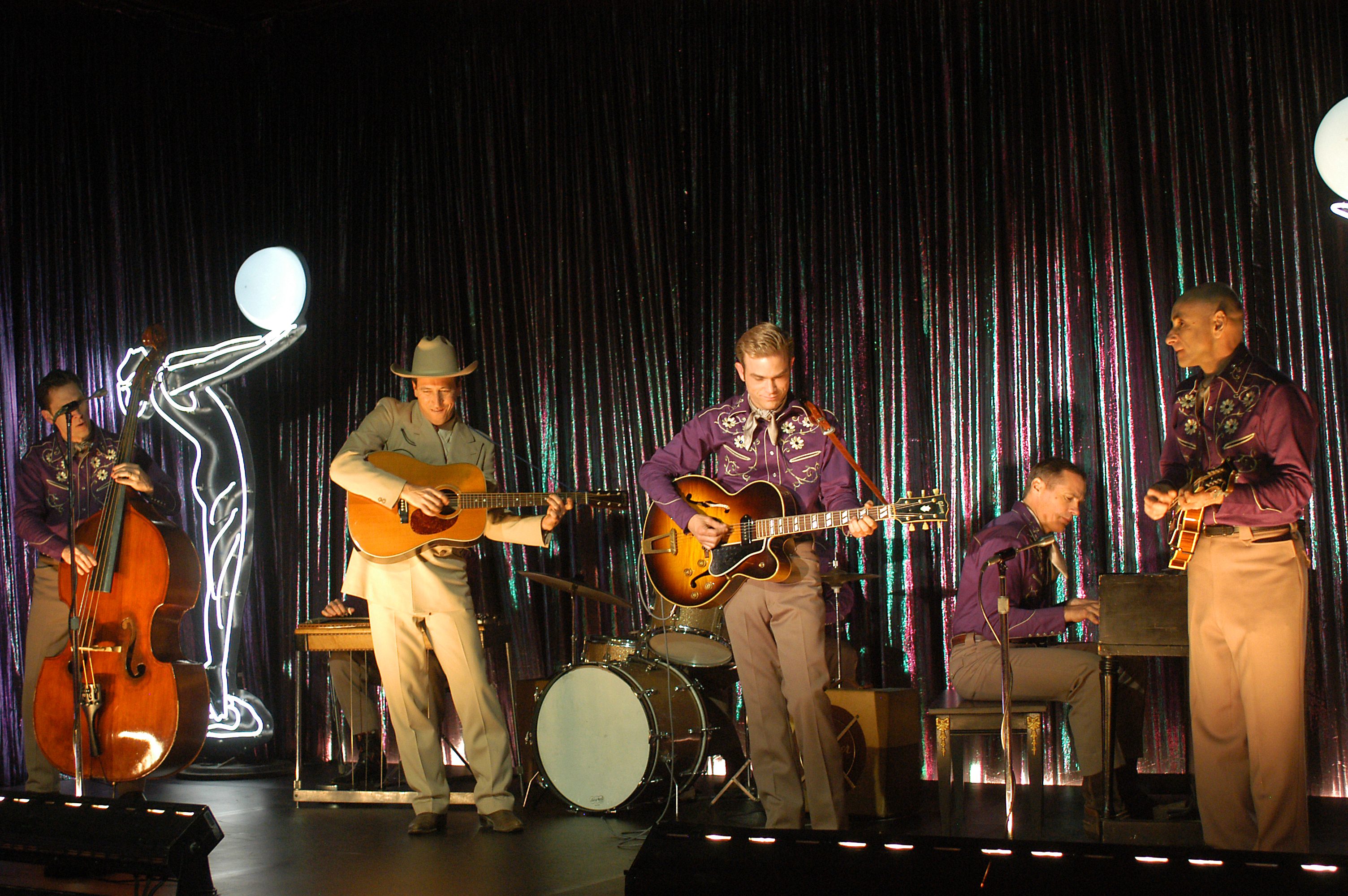 The Cowboy Copas band on the set of 