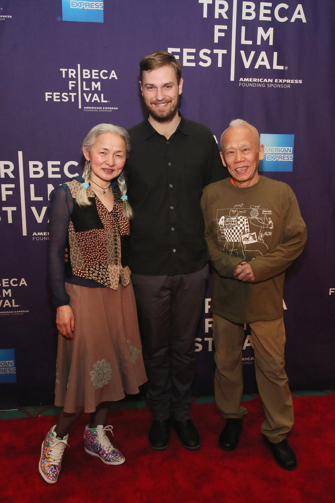 Zachary Heinzerling, Ushio Shinohara and Noriko Shinohara at event of Cutie and the Boxer (2013)