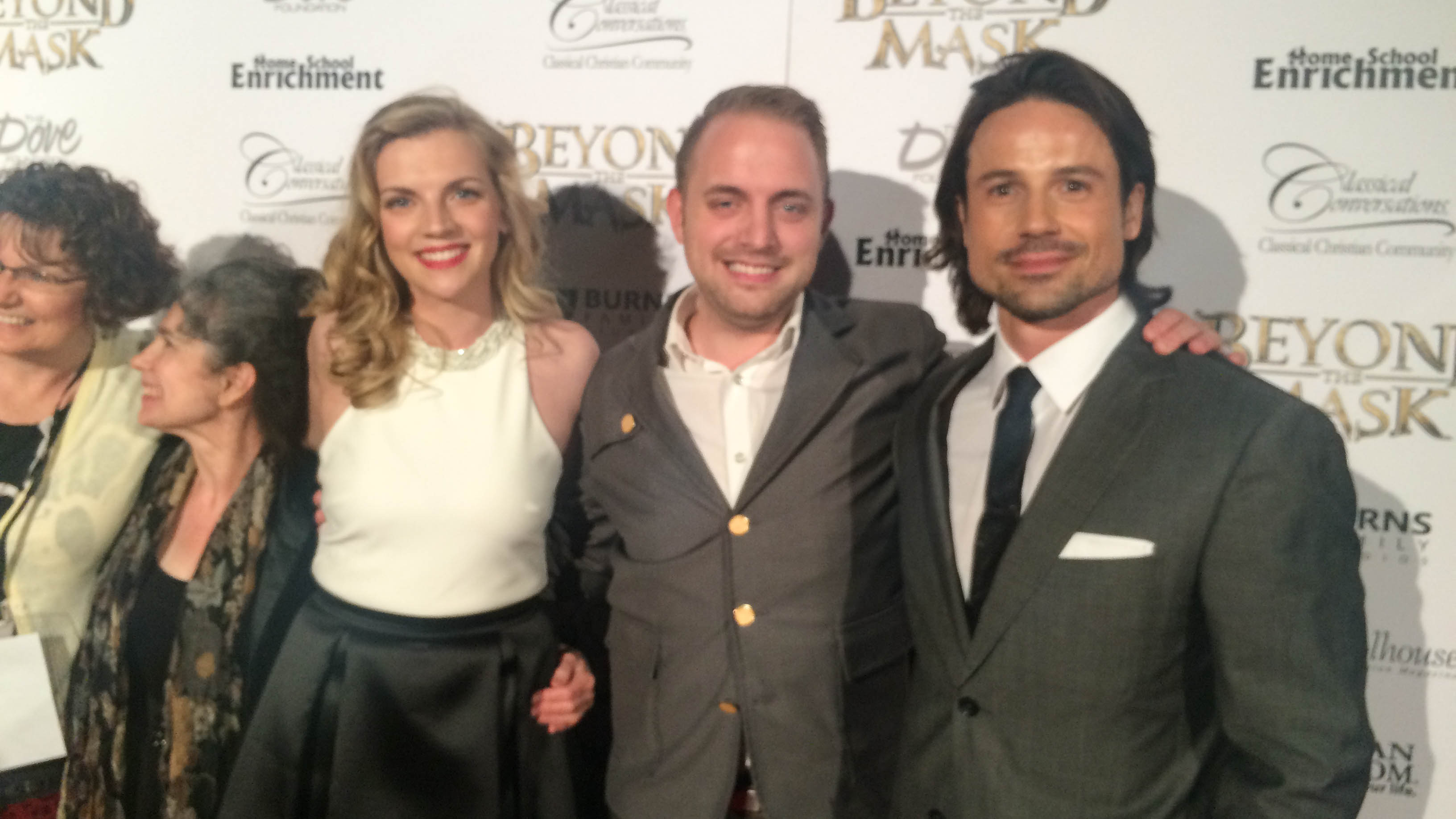 Justin Barber, Kara Killmer and Andrew Cheney at the World Premiere of Beyond The Mask.