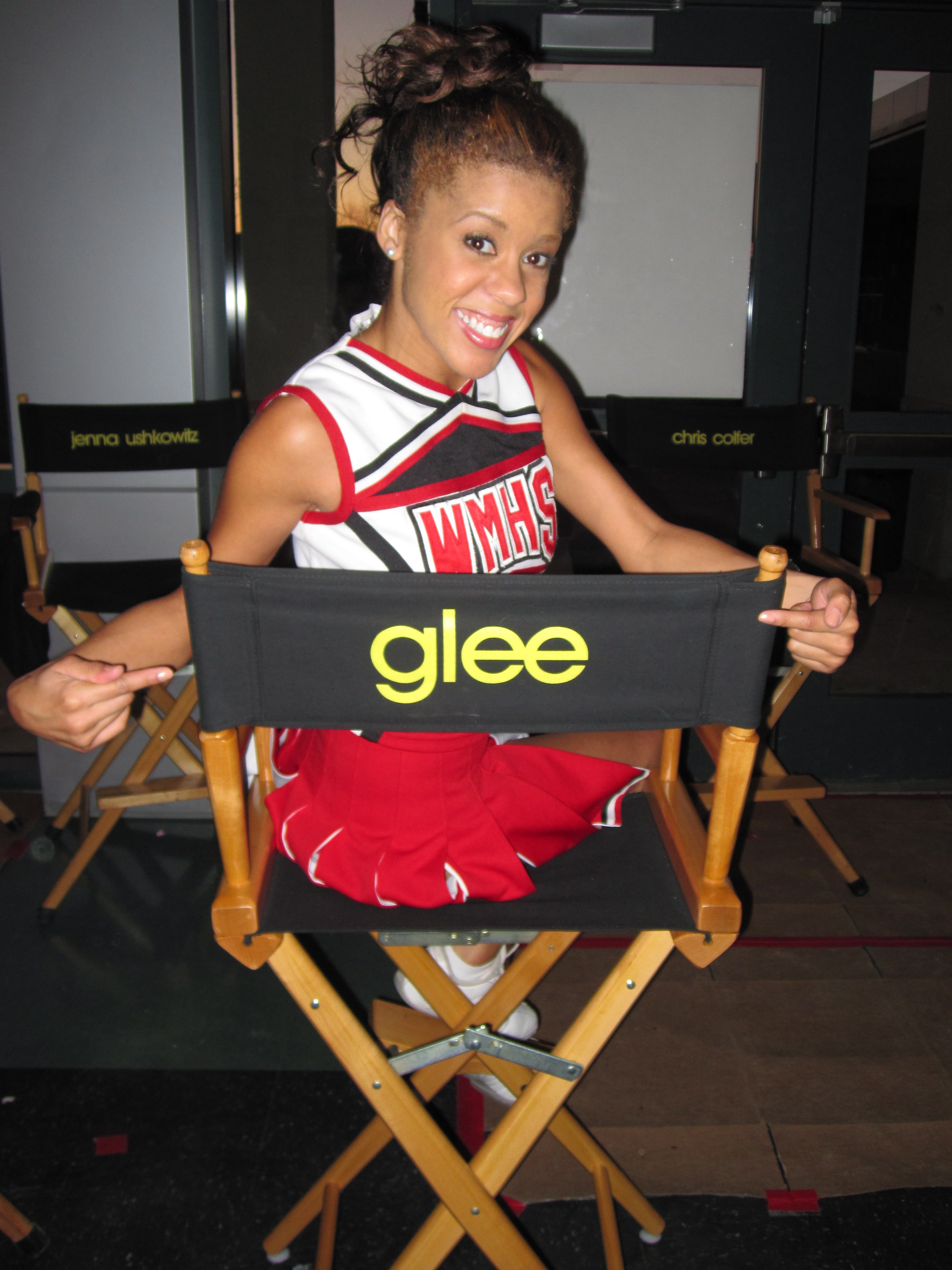 On the set of Glee