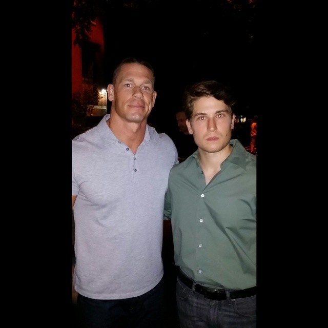 On set of 'Trainwreck' with John Cena