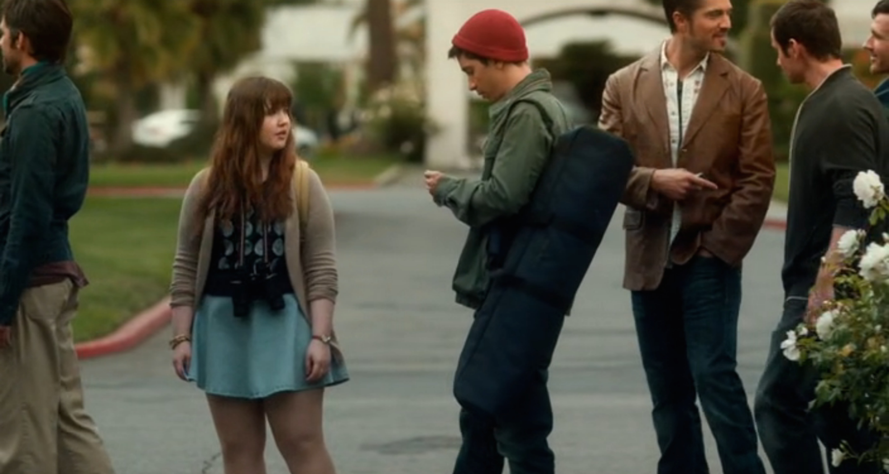 Still of Justin Long, Kayla Servi, and Eric Winter in Comet