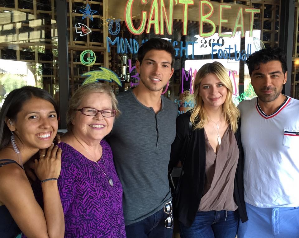 On set of Father (2016) with Robert Scott Wilson, Mischance Barton, director Emilio Rosso and producer Connie Fleishauer.