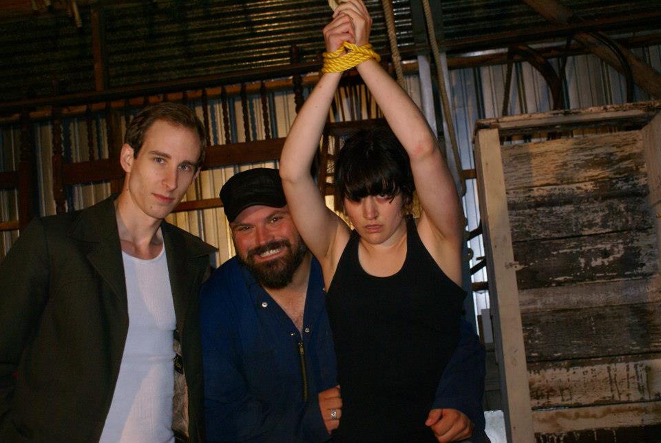 From left to right: Callum Rodye as Clay, Jayson Stewart as Isaac Lowen and France Huot as Jess in The Black Forest.