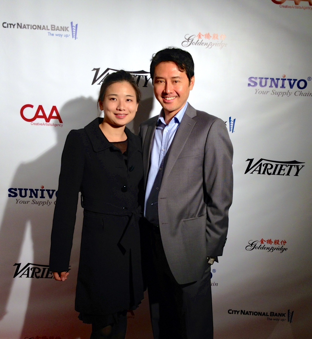 With filmmaker Ting Fang Liu at the ChinaNow Film & TV conference - Hyatt Regency, Century Plaza, Oct 2, 2013.
